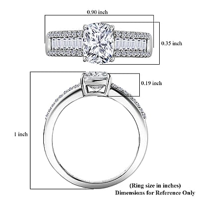 IGI Certified Luxuriant Lab Grown Diamond E-F VS 2.00 ctw Art Deco Ring in 950 Platinum (Size 10.0)