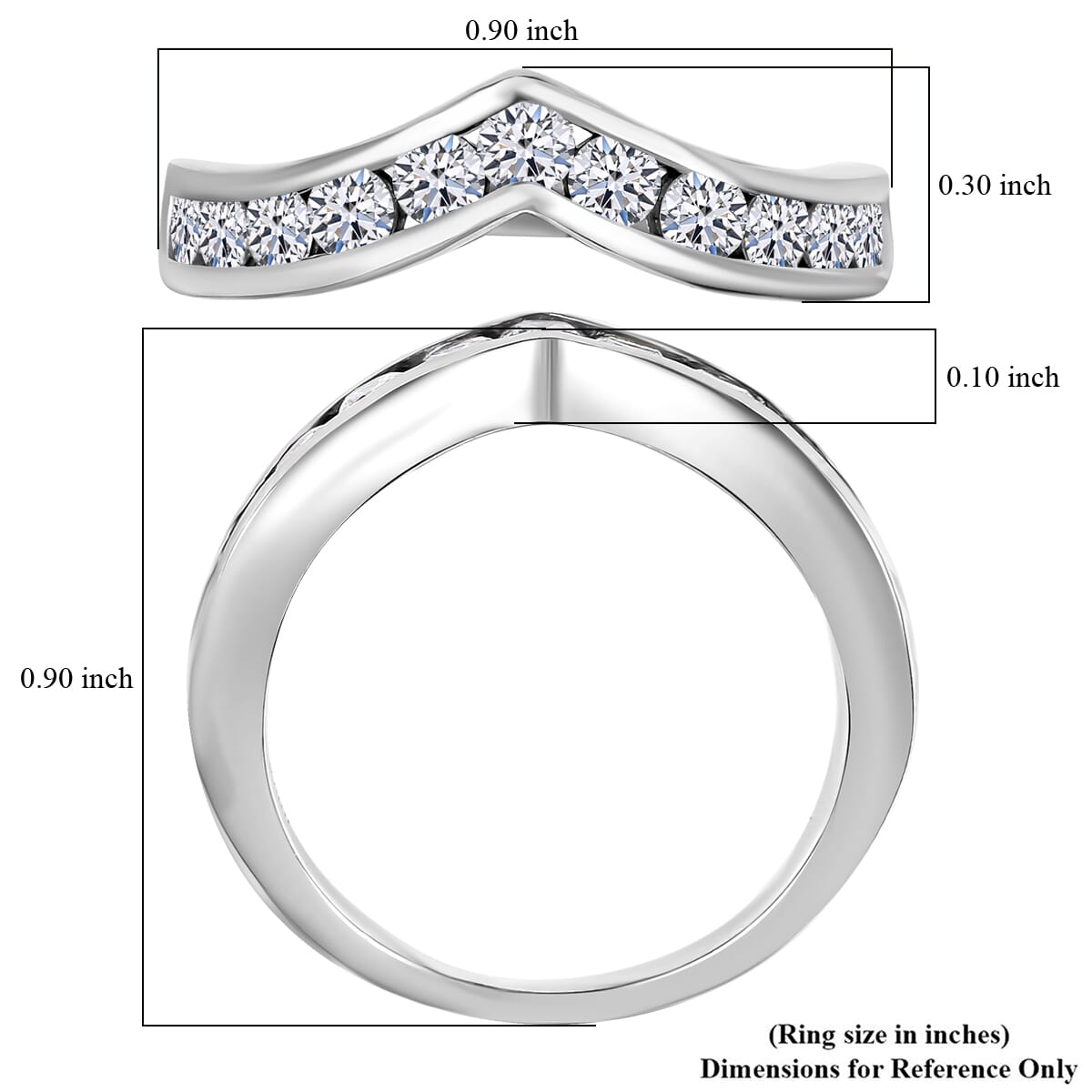 Luxuriant Lab Grown Diamond E-F VS 1.00 ctw Ring in 14K White Gold (Size 6.5) 4.5 Grams image number 5