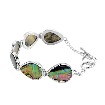 Abalone Shell Bracelet in Silvertone