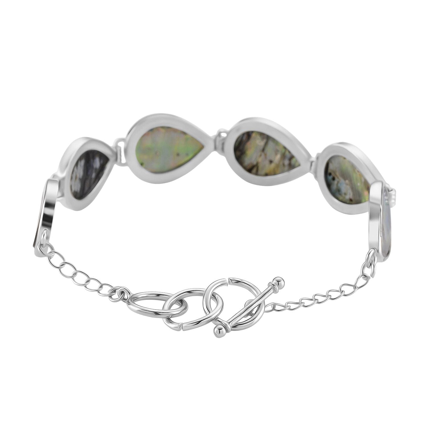 Abalone Shell Bracelet in Silvertone
