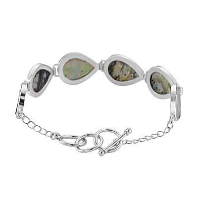 Abalone Shell Bracelet in Silvertone