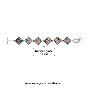 Abalone Shell Bracelet (Adjustable) in Silvertone