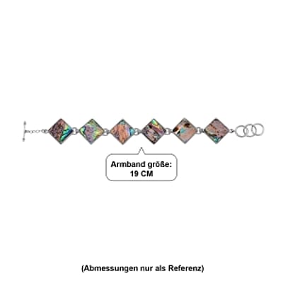 Abalone Shell Bracelet (Adjustable) in Silvertone