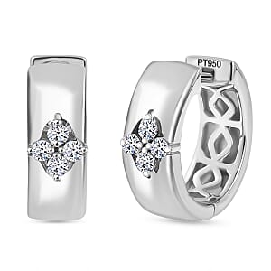 Luxuriant Lab Grown Diamond E-F VS 0.20 ctw Hoop Earrings in 950 Platinum 5 Grams (Del. in 10-12 Days)