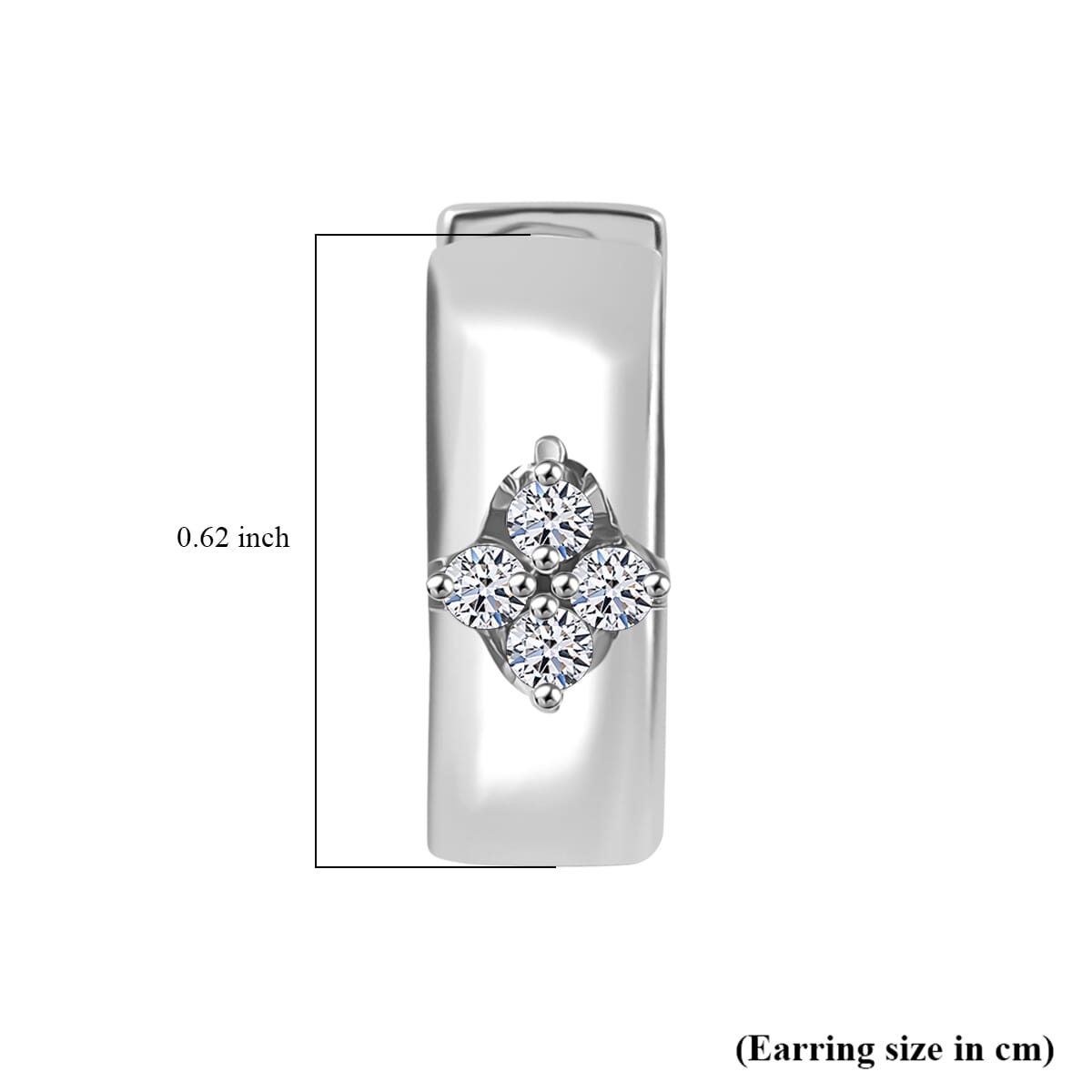 Luxuriant Lab Grown Diamond E-F VS 0.20 ctw Hoop Earrings in 950 Platinum 5 Grams image number 4