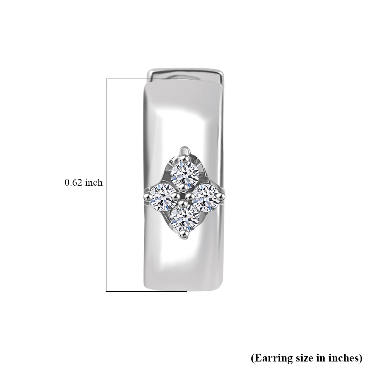 Luxuriant Lab Grown Diamond E-F VS 0.20 ctw Hoop Earrings in 14K White Gold 5 Grams image number 4