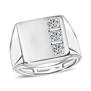Luxuriant Lab Grown Diamond E-F VS 0.30 ctw Men's Ring in 10K White Gold (Size 10.0) 6.3 Grams