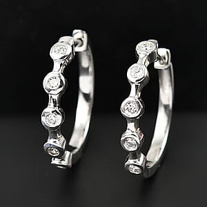 Luxuriant Lab Grown Diamond E-F VS 0.32 ctw Hoop Earrings in 10K White Gold (Del. in 10-12 Days)