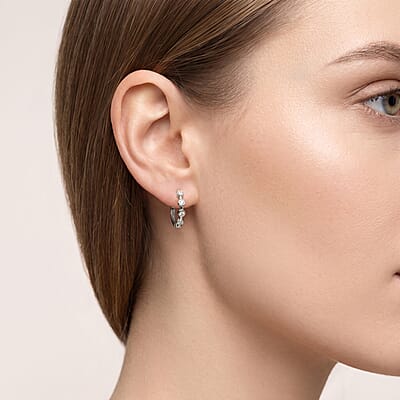 Luxuriant Lab Grown Diamond E-F VS 0.33 ctw Hoop Earrings in 10K White Gold