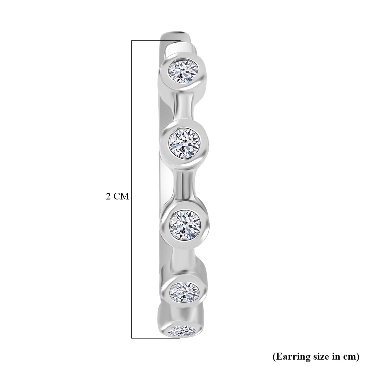 Luxuriant Lab Grown Diamond E-F VS 0.32 ctw Hoop Earrings in 14K White Gold image number 4