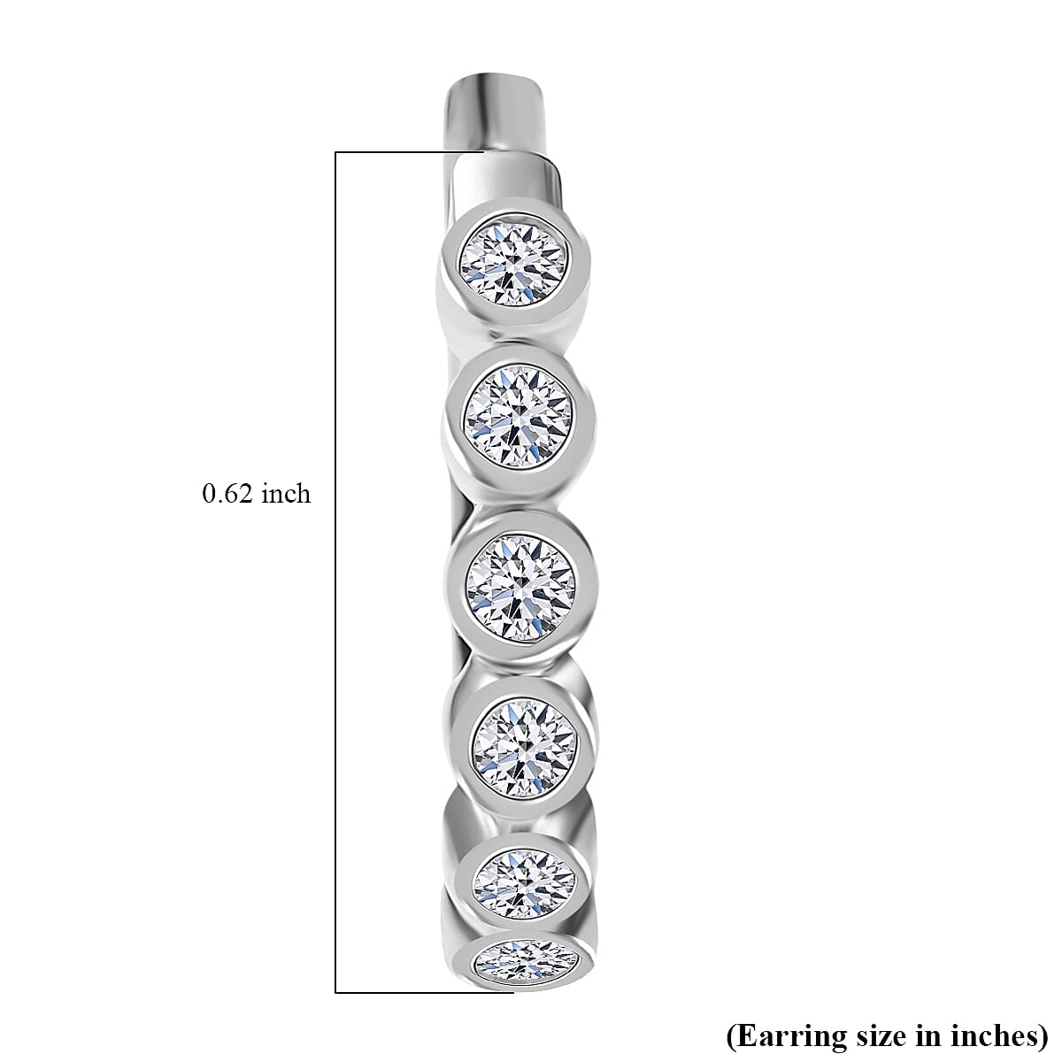 Luxuriant Lab Grown Diamond E-F VS 0.50 ctw Hoop Earrings in 10K White Gold (Del. in 10-12 Days)
