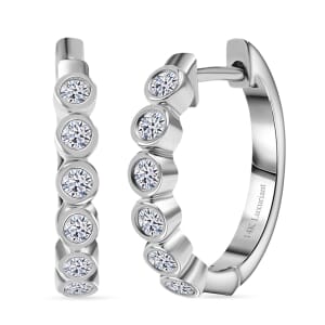 Luxuriant Lab Grown Diamond E-F VS 0.50 ctw Hoop Earrings in 14K White Gold