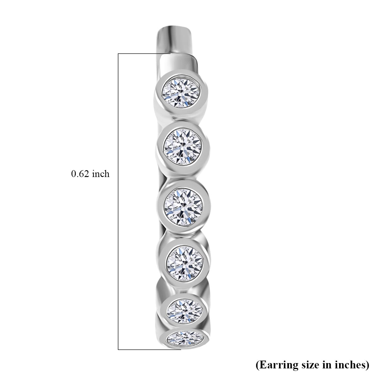 Luxuriant Lab Grown Diamond E-F VS 0.50 ctw Hoop Earrings in 14K White Gold image number 3