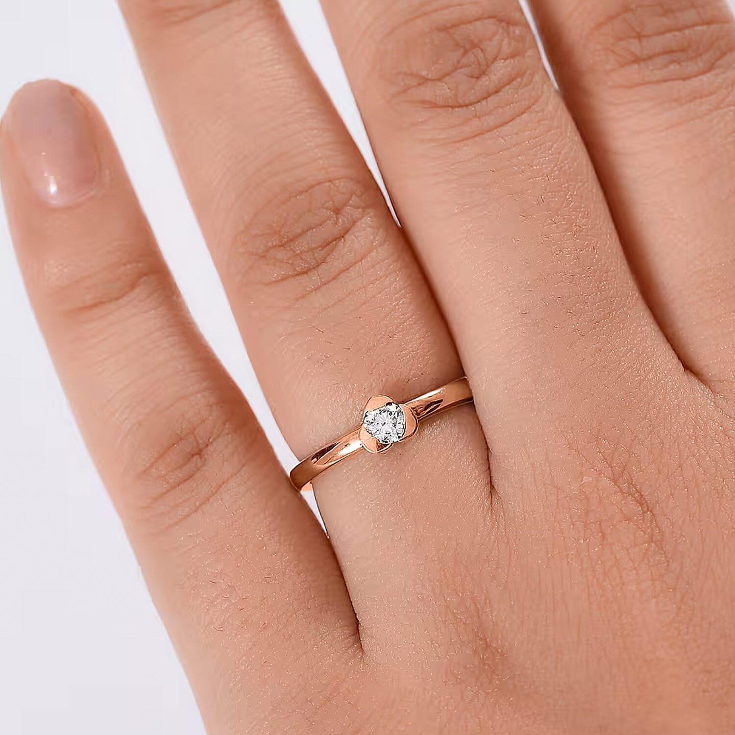 E-F VS / Rose Gold Over Sterling Silver / 10 - Product card gallery slide 2 (9433022267647)