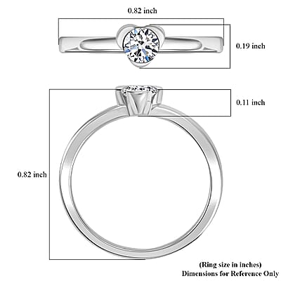 Luxuriant Lab Grown Diamond E-F VS 0.25 ctw Solitaire Ring in 10K White Gold (Size 10.0)