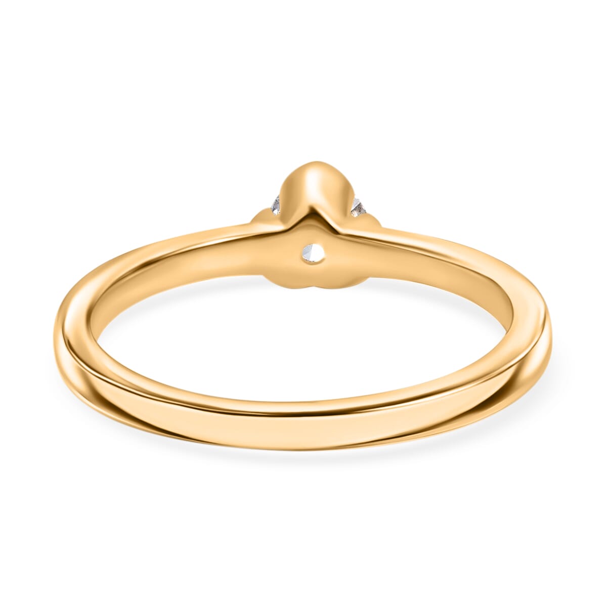 Luxuriant Lab Grown Diamond E-F VS 0.25 ctw Solitaire Ring in 10K Yellow Gold (Size 7.0) image number 4