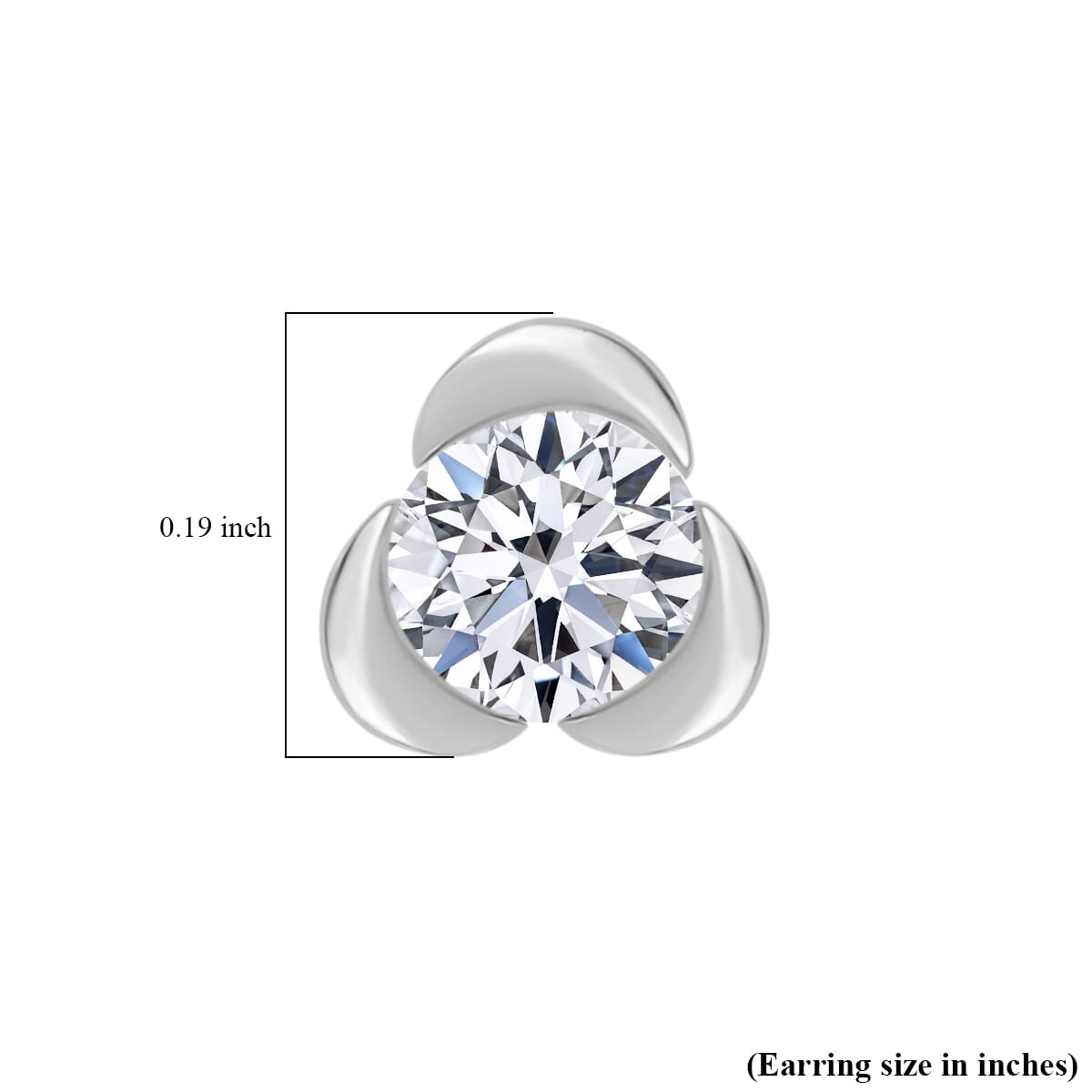Luxuriant Lab Grown Diamond E-F VS 0.50 ctw Solitaire Stud Earrings in 14K White Gold image number 4