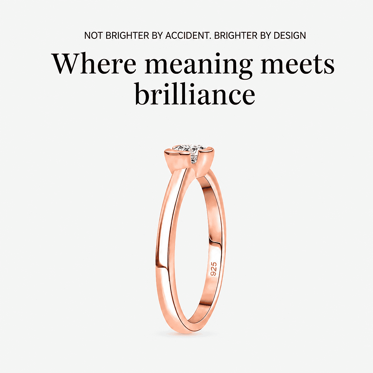 Luxuriant Lab Grown Diamond G-H SI Solitaire Ring in 18K Vermeil Rose Gold Sterling Silver (Size 11.5) 0.25 ctw
