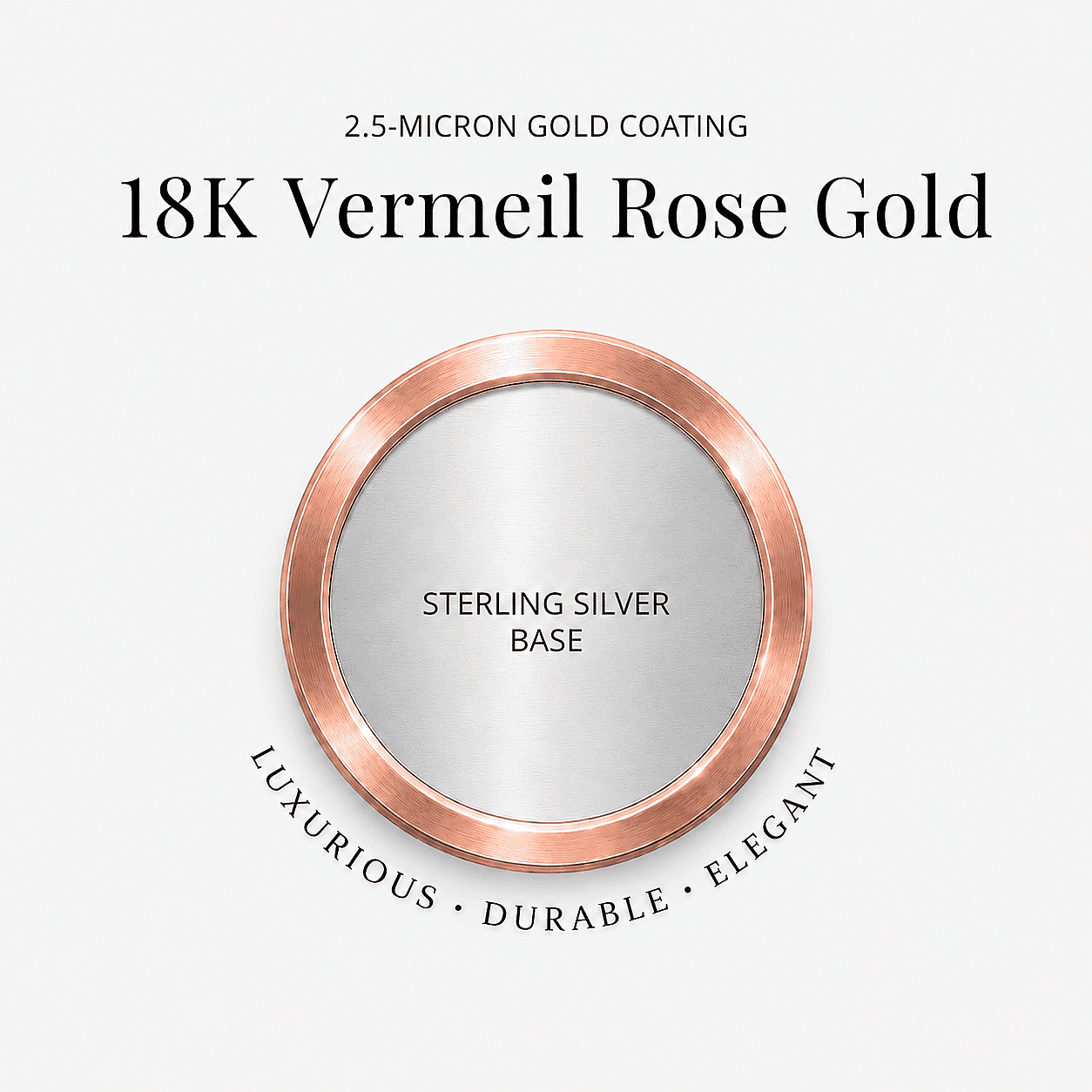 Luxuriant Lab Grown Diamond G-H SI Solitaire Ring in 18K Vermeil Rose Gold Sterling Silver (Size 11.5) 0.25 ctw