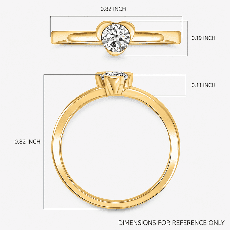 Luxuriant Lab Grown Diamond G-H SI 0.25 ctw Solitaire Ring in 14K Yellow Gold (Size 10.0)