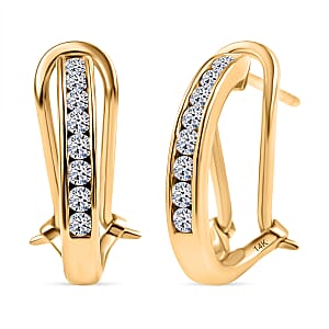 Luxuriant Lab Grown Diamond G-H SI 0.50 ctw Hoop Earrings in 14K Yellow Gold (Del. in 10-12 Days)