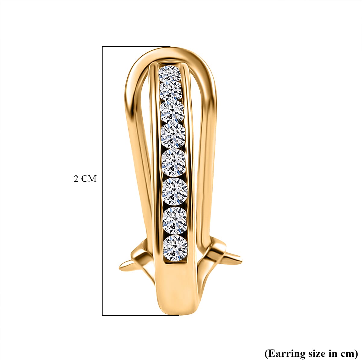 Luxuriant Lab Grown Diamond G-H SI 0.50 ctw Hoop Earrings in 14K Yellow Gold (Del. in 10-12 Days) image number 4