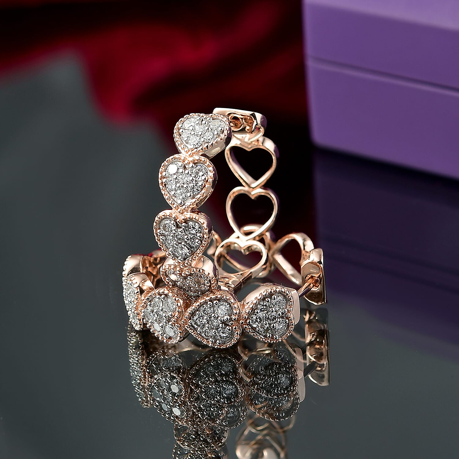 Luxuriant Lab Grown Diamond G-H SI 1.50 ctw Earrings in 18K Vermeil Rose Gold Over Sterling Silver