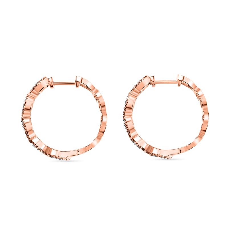 Luxuriant Lab Grown Diamond G-H SI 1.50 ctw Earrings in 18K Vermeil Rose Gold Over Sterling Silver