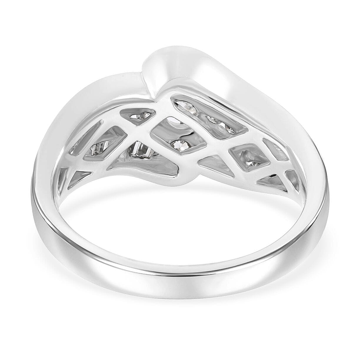 Diamond G-H I1 0.75 ctw Ring in 14K White Gold (Size 8.5) 5.60 Grams image number 4