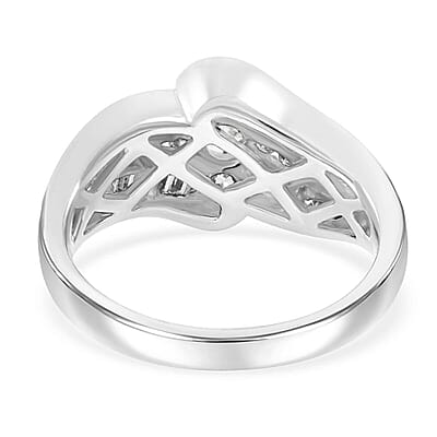 Diamond G-H I1 0.75 ctw Ring in 14K White Gold (Size 12.0) 5.60 Grams
