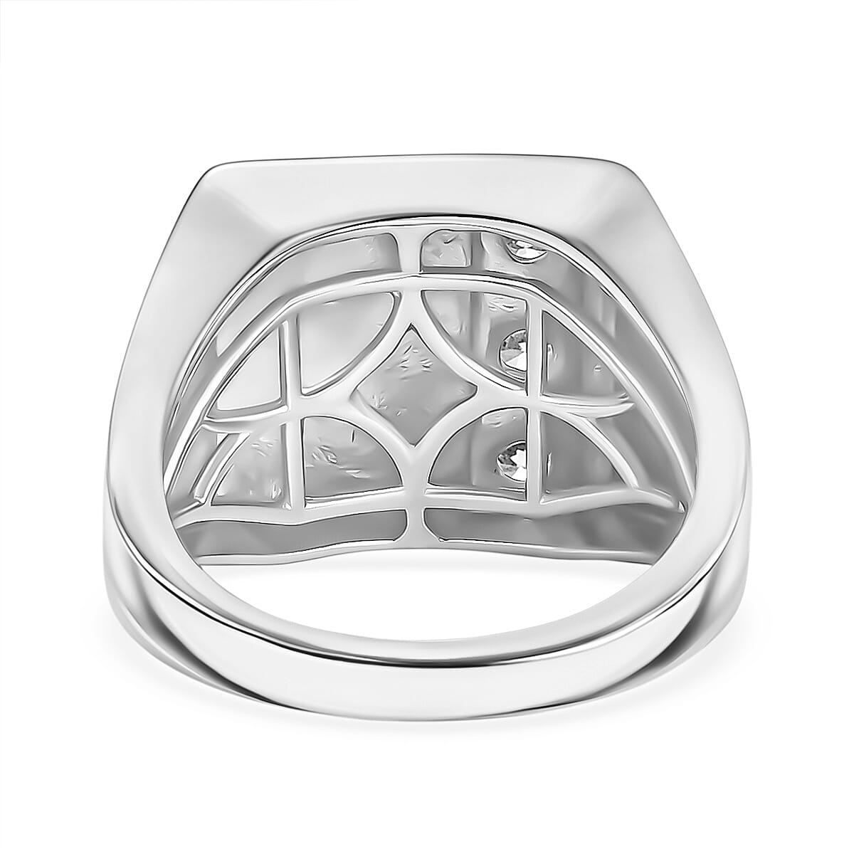 Luxuriant Lab Grown Diamond G-H SI 0.30 ctw Men's Ring in 14K White Gold (Size 12.0) 7 Grams (Del. in 10-12 Days) image number 4