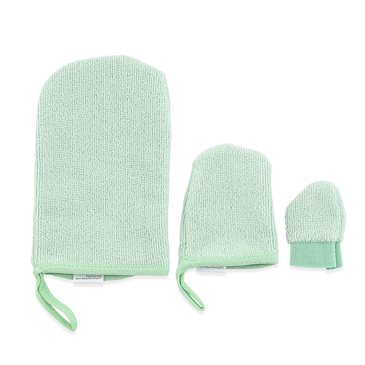 Nord + Bare 3 Pieces Cleansing Mitts- Jade Green image number 0