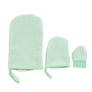 Nord + Bare 3 Pieces Cleansing Mitts- Jade Green
