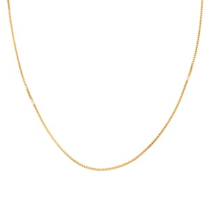 18K Yellow Gold Box Chain Necklace 16 Inches 3 Grams