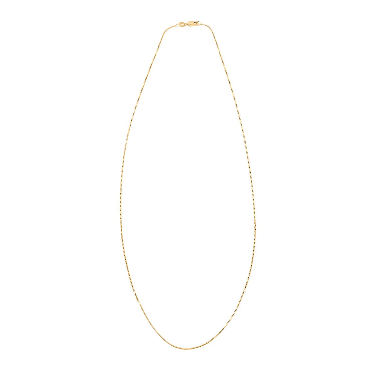18K Yellow Gold Box Chain Necklace 20 Inches 3.6 Grams image number 4