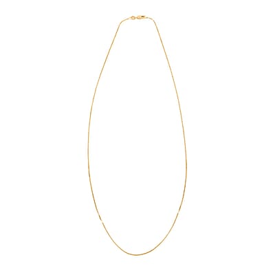 18K Yellow Gold Box Chain Necklace 20 Inches 3.6 Grams