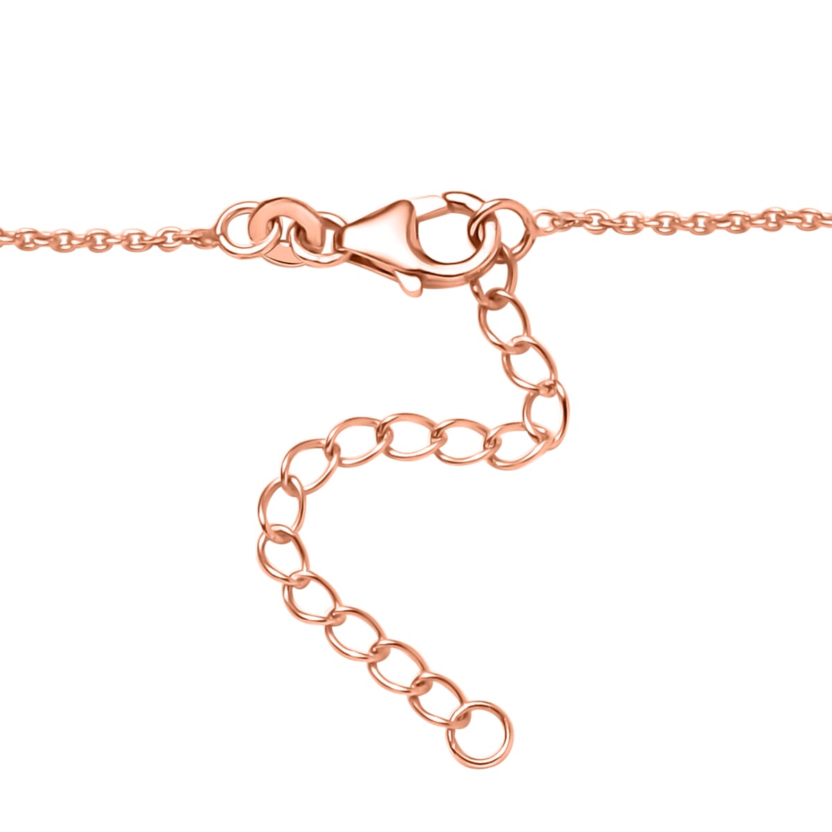 D’Joy Premium Mahenge Spinel and Multi Gemstone 1.60 ctw Necklace 18 Inches in 18K Vermeil Rose Gold Over Sterling Silver image number 4