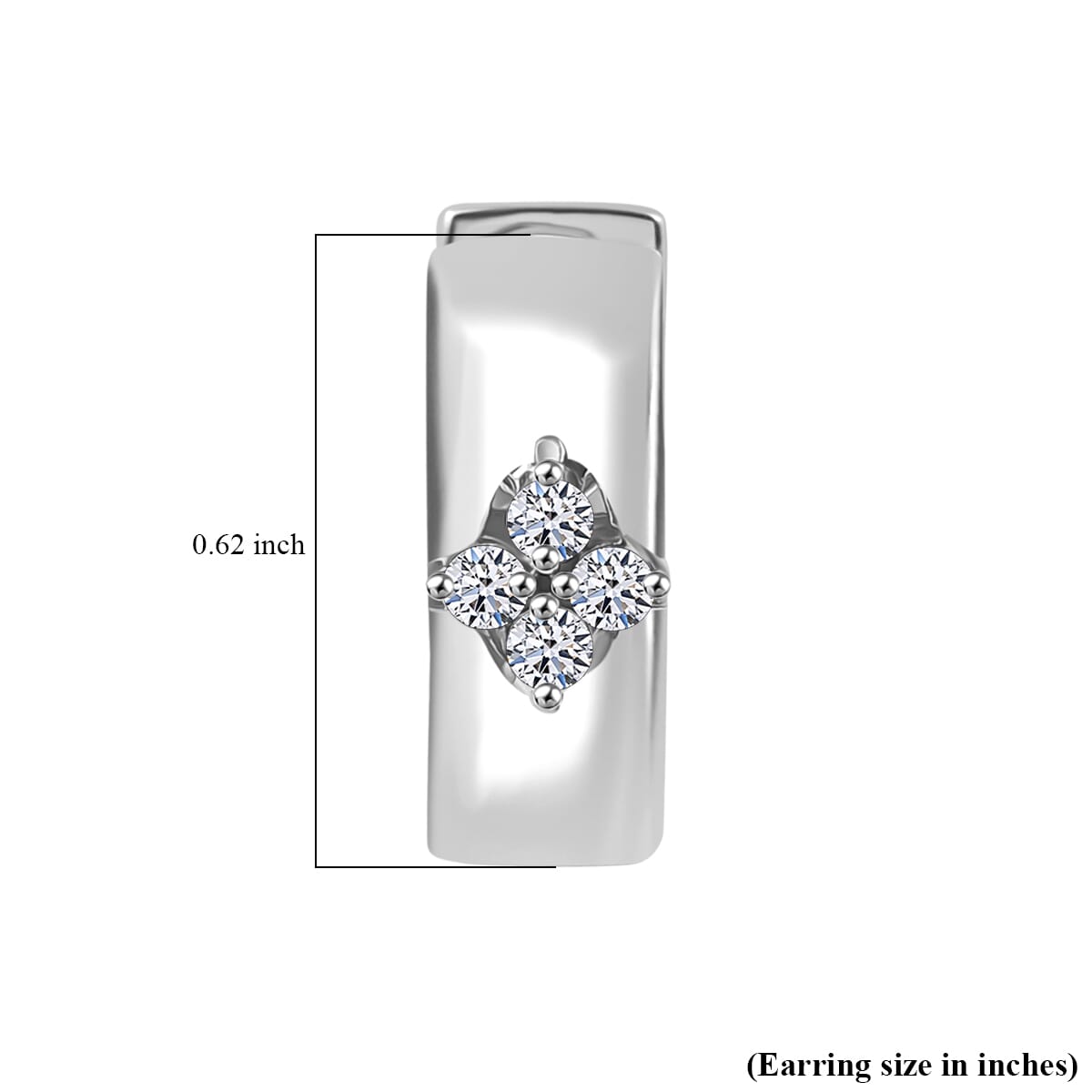 Luxuriant Lab Grown Diamond G-H SI Hoop Earrings in Rhodium Over Sterling Silver 0.20 ctw image number 4