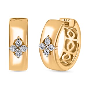 Luxuriant Lab Grown Diamond G-H SI 0.20 ctw Hoop Earrings in 14K Yellow Gold 5 Grams