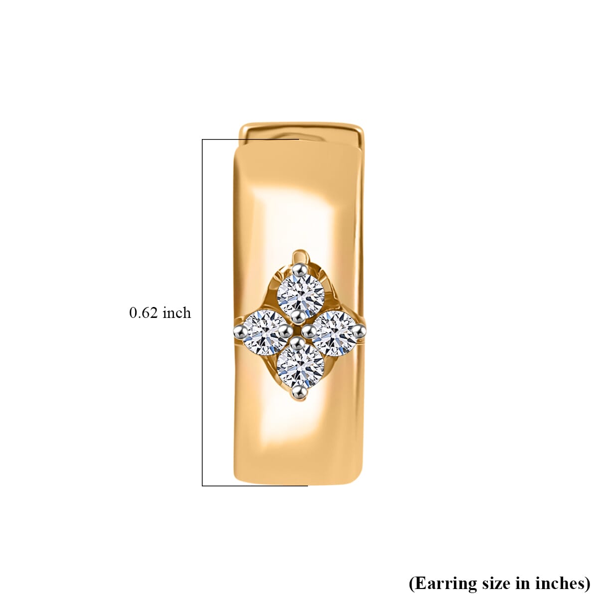 Luxuriant Lab Grown Diamond G-H SI 0.20 ctw Hoop Earrings in 14K Yellow Gold 5 Grams image number 4
