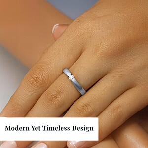 950 Platinum Luxuriant Lab Grown Diamond G-H SI Solitaire Ring (Size 10.0) (7 g) 0.15 ctw