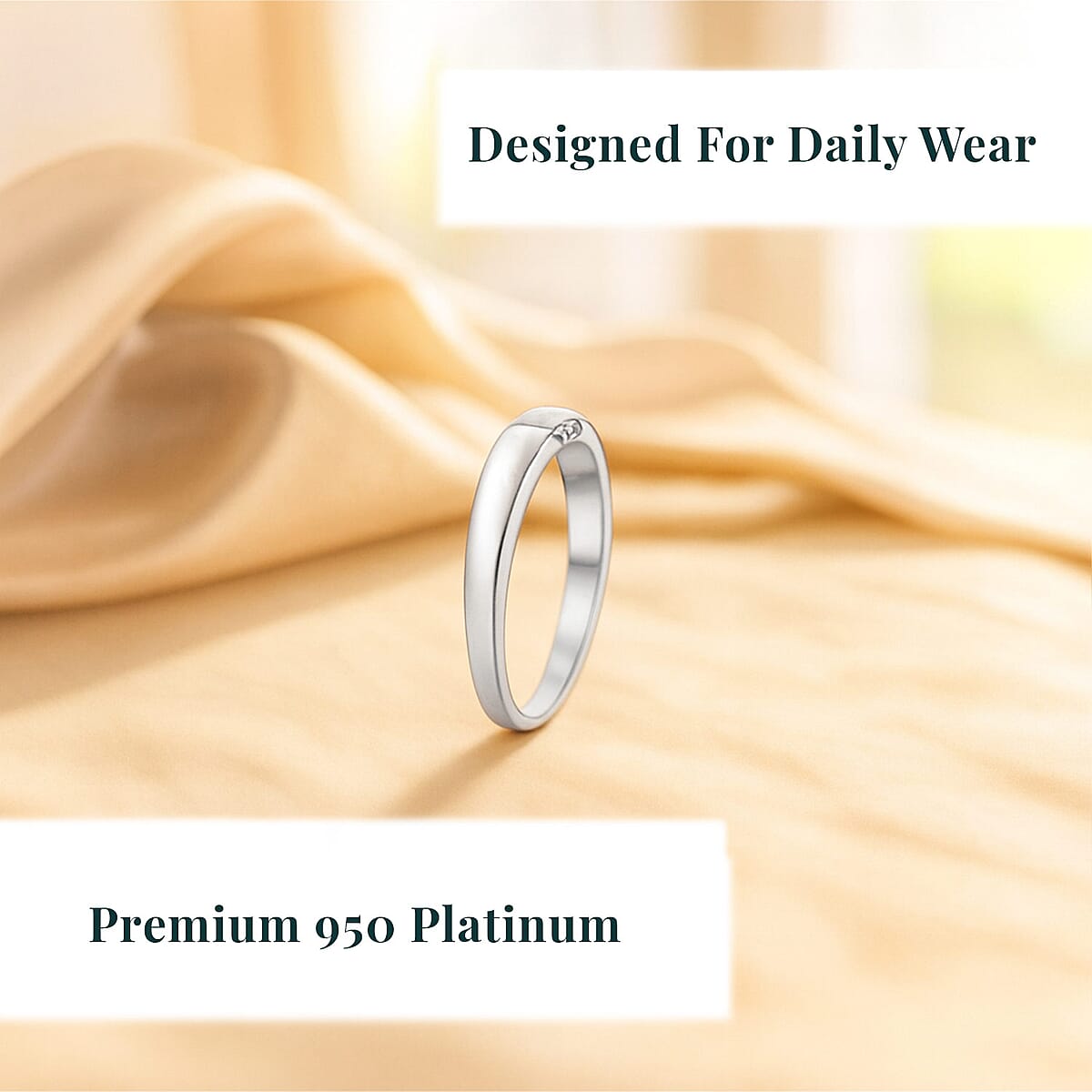 950 Platinum Luxuriant Lab Grown Diamond G-H SI Solitaire Ring (Size 10.0) (7 g) 0.15 ctw image number 2