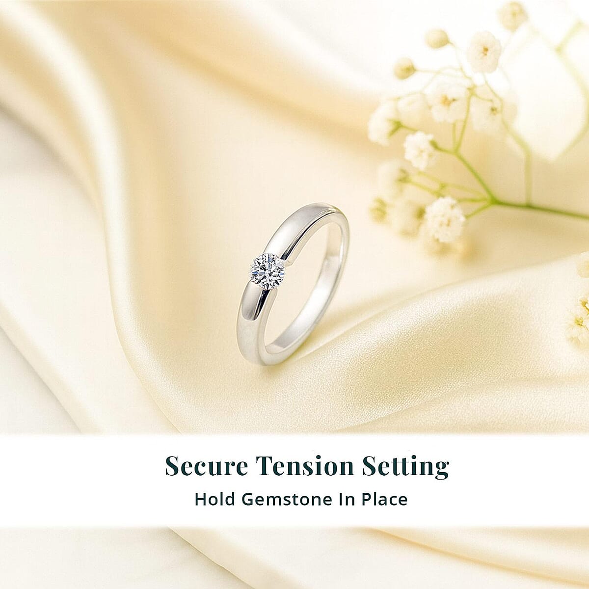 950 Platinum Luxuriant Lab Grown Diamond G-H SI Solitaire Ring (Size 10.0) (7 g) 0.15 ctw image number 5