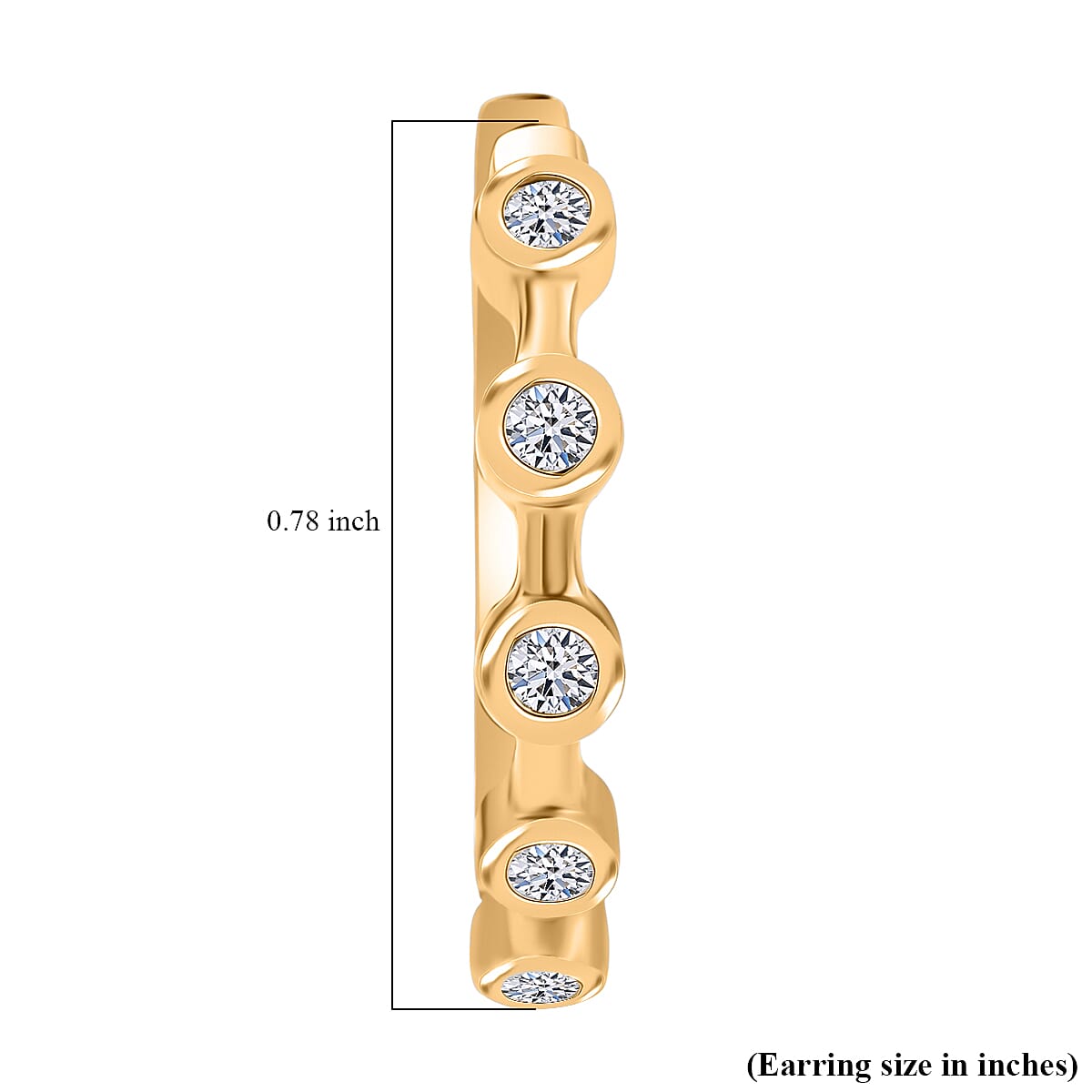 Luxuriant Lab Grown Diamond G-H SI 0.33 ctw Hoop Earrings in 18K Vermeil Yellow Gold Over Sterling Silver (Del. in 10-12 Days) image number 4