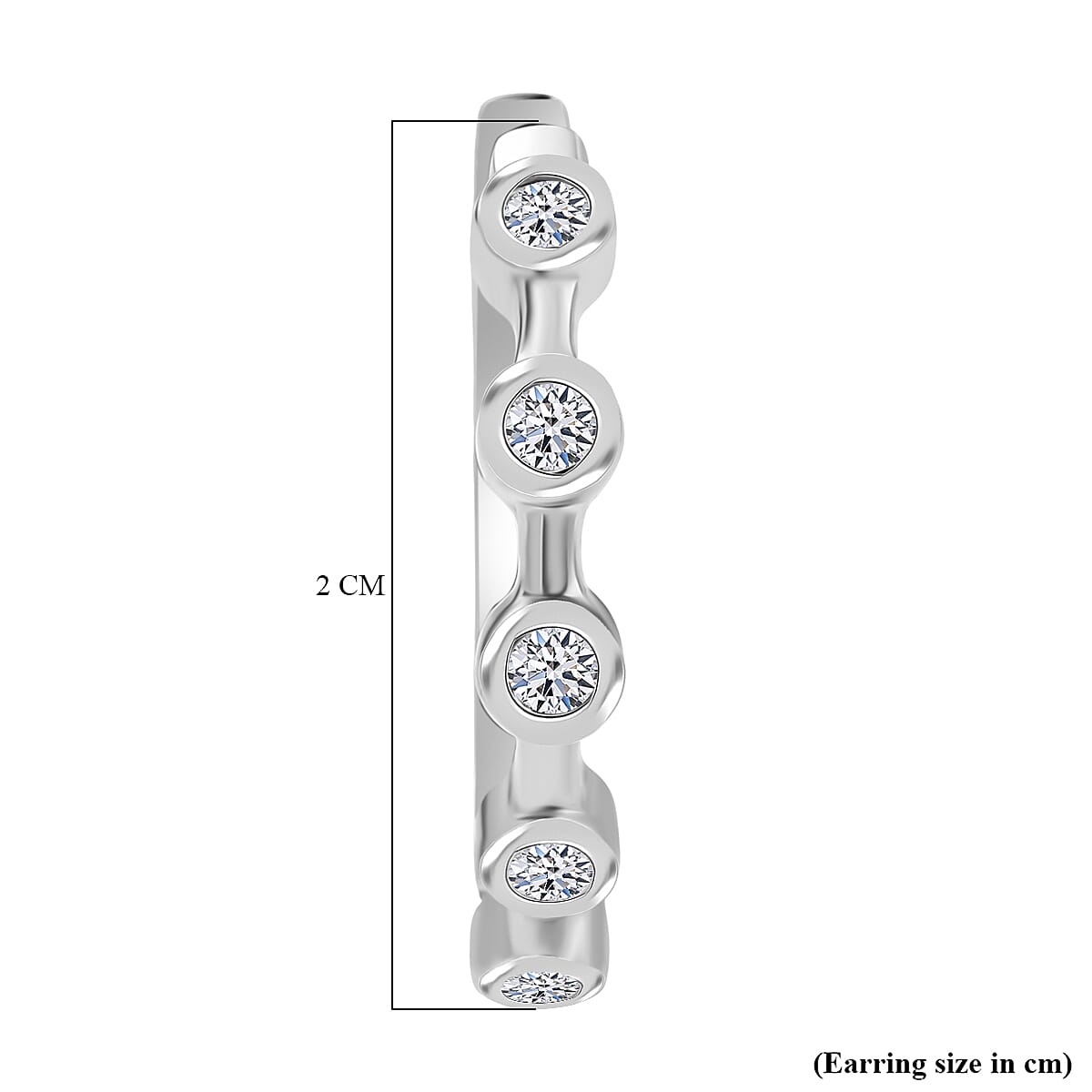 Luxuriant Lab Grown Diamond G-H SI 0.33 ctw Hoop Earrings in 14K White Gold (Del. in 10-12 Days) image number 4