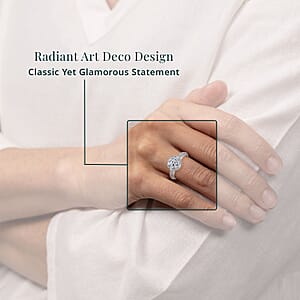 IGI Certified Luxuriant Lab Grown Diamond E-F VS 2.00 ctw Art Deco Ring in 950 Platinum (Size 5.5) 5.43 Grams