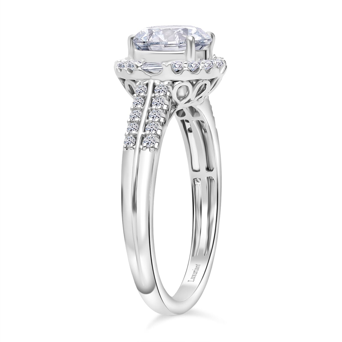 IGI Certified Luxuriant Lab Grown Diamond E-F VS 2.00 ctw Art Deco Ring in 950 Platinum (Size 7.0) 5.43 Grams (Del. in 10-12 Days) image number 2