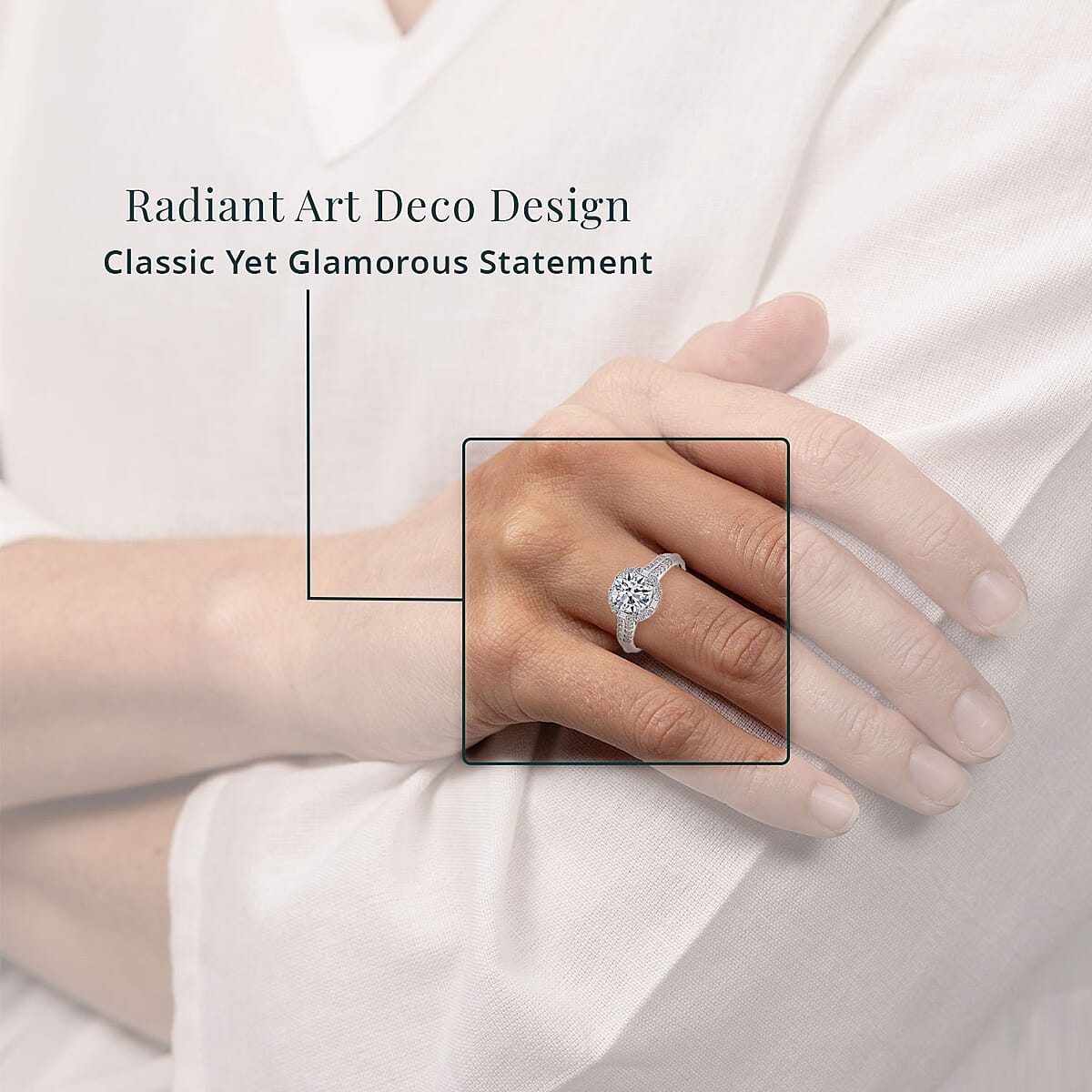 IGI Certified Luxuriant Lab Grown Diamond E-F VS 2.00 ctw Art Deco Ring in 950 Platinum (Size 8.0) 5.43 Grams image number 1