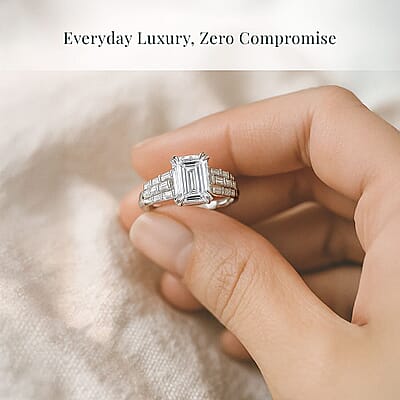IGI Certified Luxuriant Lab Grown Diamond E-F VS 3.50 ctw Art Deco Ring in 950 Platinum (Size 10.0) 5.70 Grams