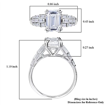 IGI Certified Luxuriant Lab Grown Diamond E-F VS 3.50 ctw Art Deco Ring in 950 Platinum (Size 10.0) 5.70 Grams